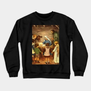 Vintage Christmas Nativity Scene Crewneck Sweatshirt